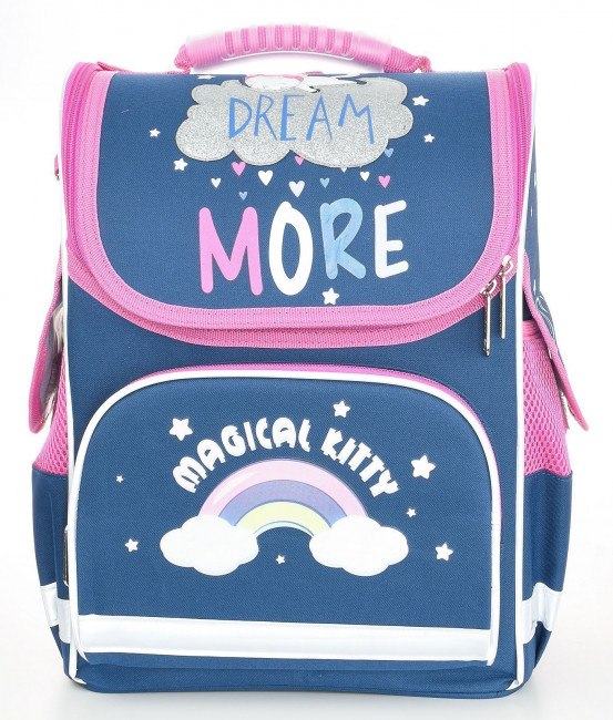 Рюкзак Schoolformat BASIC KITTEN'S DREAMS 17 л синий 38х28х16 см жестк. каркас 1 отд. молния д/девочек
