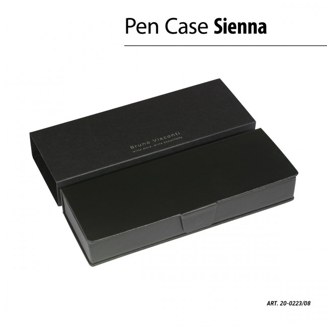 Ручка автоматическая 1,0мм синяя «Sienna», в футляре, серый корпус, BV/20-0223/08