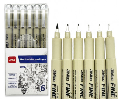 Линеры 6 шт. DK-106 черные (0.05, 0.1, 0.3, 0.6, 0.8, кисть) серый круглый корпус, с клипом, уп ПВХ №6571 (1/27/243) Линеры 6 шт. DK-106 черные (0.05, 0.1, 0.3, 0.6, 0.8, кисть) серый круглый корпус, с клипом, уп ПВХ №6571 (1/27/243)