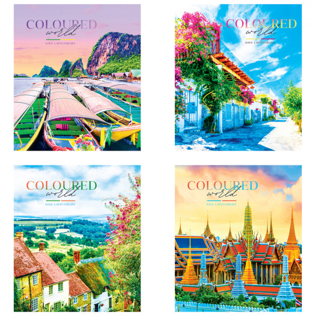 Тетрадь 80 линия "Путешествия. Coloured world" скрепка, ArtSpace/Т80л_29821 (5/45)