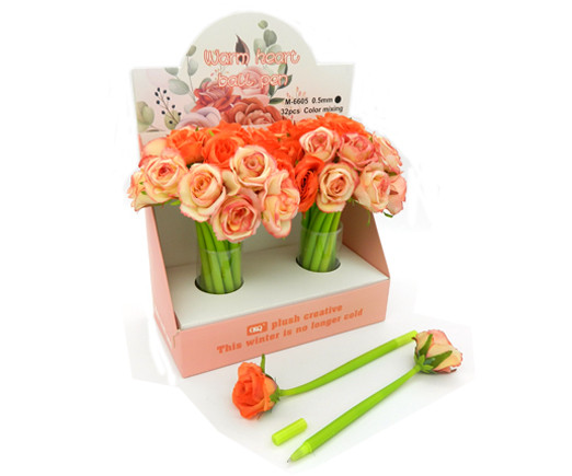 Ручка фигурная шариковая CO-15 "Нежная роза" (син) 0,5мм, прорезиненный корпус, цвет в ассортименте, в к/кор №M-6605 (32/960) Ручка фигурная шариковая CO-15 "Нежная роза" (син) 0,5мм, прорезиненный корпус, цвет в ассортименте, в к/кор №M-6605 (32/960)