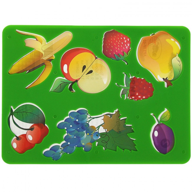 Трафарет-раскраска в АССОРТИМЕНТЕ 12 видов, пакет (60) (ТР-02, ФРУКТЫ И ЯГОДЫ), ТР