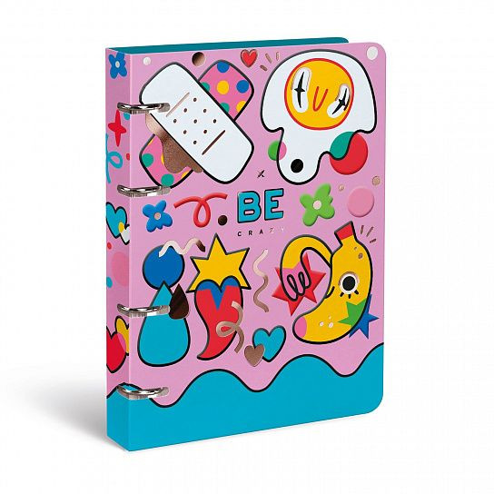 Тетрадь А5 120л клетка, на кольцах, со см. блоком, LUNATIC LOREX/ LXNBCL-LU (10)