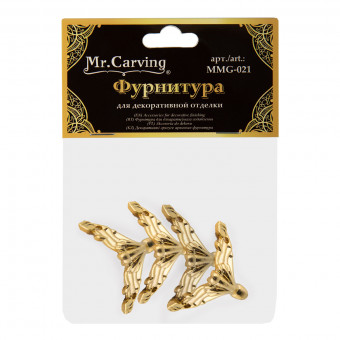 Фурнитура для шкатулок "ножка" 3.5 x 2см, №01 золото, 4шт, Mr. Carving/MMG-021 01 (5)