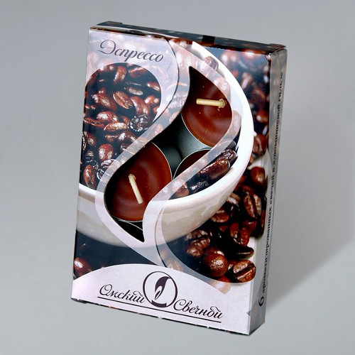 Свеча ароматическая в гильзе 12г, эспрессо, Микрос/В001828 (6)