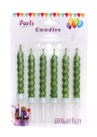 Свечи для торта "Feliz Cumpleaños", витые, монохромные, Магистр/MAG-x-1/221339 (24)