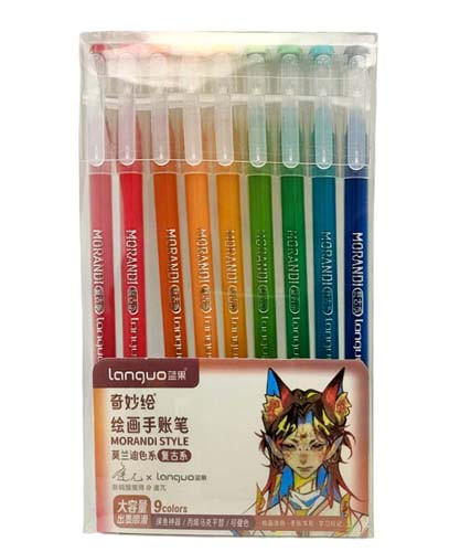 Ручки гелевые набор- 9 цв. DC-66 "Morandi" 0,6мм, игольчатый стержень, ретро цвета, в уп. ПВХ К0554 (1/12/192) Ручки гелевые набор- 9 цв. DC-66 "Morandi" 0,6мм, игольчатый стержень, ретро цвета, в уп. ПВХ К0554 (1/12/192)