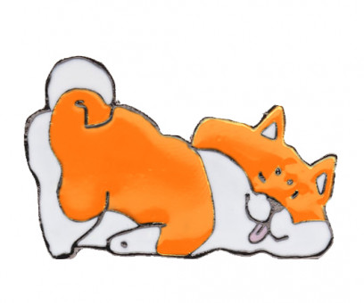 Значки DC-411 "Сиба-ину" металл, цветная эмаль, размер 40*25 мм, рыжий с белым (1/201) Значки DC-411 "Сиба-ину" металл, цветная эмаль, размер 40*25 мм, рыжий с белым (1/201)