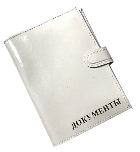 Обложка на автодокументы+паспорт  WENZER OFFiCE из натуральной кожи "спилок", с отделом для визиток, с кнопкой, белый