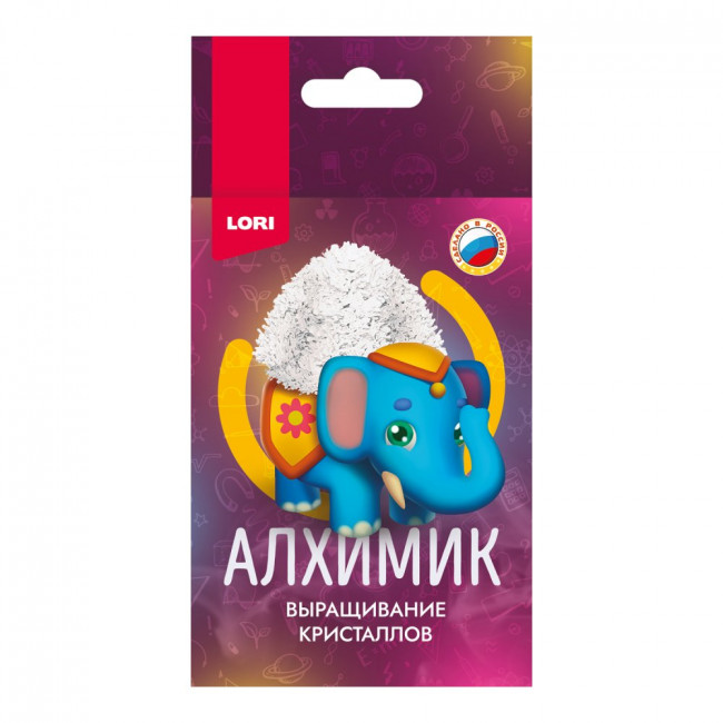 Выращивание кристаллов. Алхимик. Животные "Голубой слоник", LORI/Крп-007