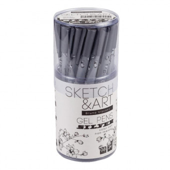 Ручка гелевая 0,8мм серебряная "Sketch&Art. UniWrite. Silver", для скетчинга, BV/20-0312/01 (24) Ручка гелевая 0,8мм серебряная "Sketch&Art. UniWrite. Silver", для скетчинга, BV/20-0312/01 (24)
