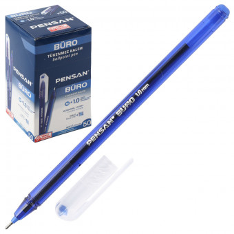 Ручка шариковая синяя 1,0мм "Buro", PENSAN/2270/50с (50)