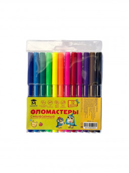 Фломастеры смываемые Магистр 12 цв., вентилируемый колпачок