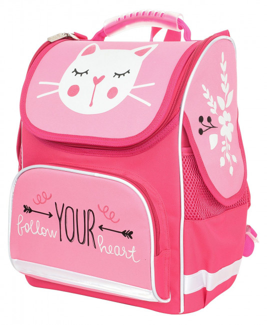 Рюкзак Schoolformat BASIC LITTLE KITTEN 17 л роз. 38х28х16 см жестк. каркас 1 отд. молния д/девочек