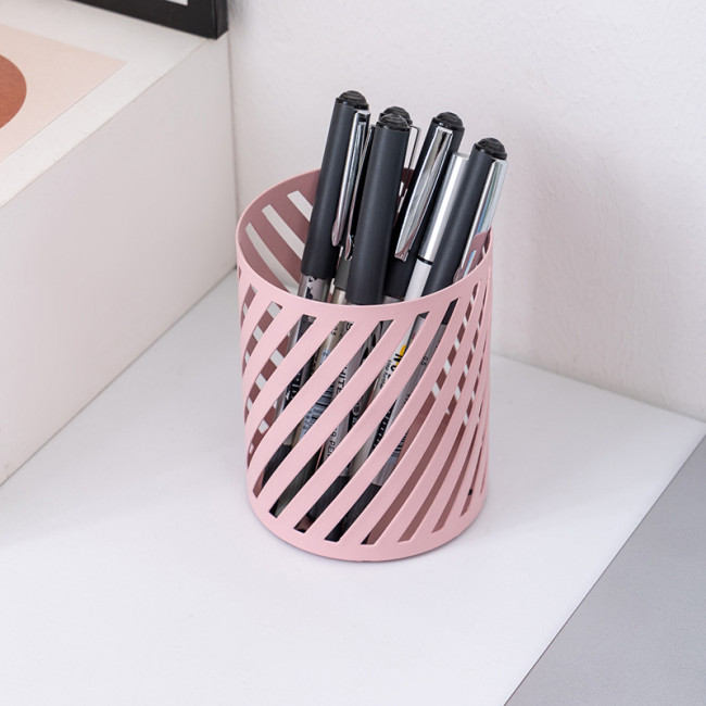 Стакан металлический для канцелярских принадлежностей 8х10см, пастельные цвета, ассорти, круглый MQ2501Round