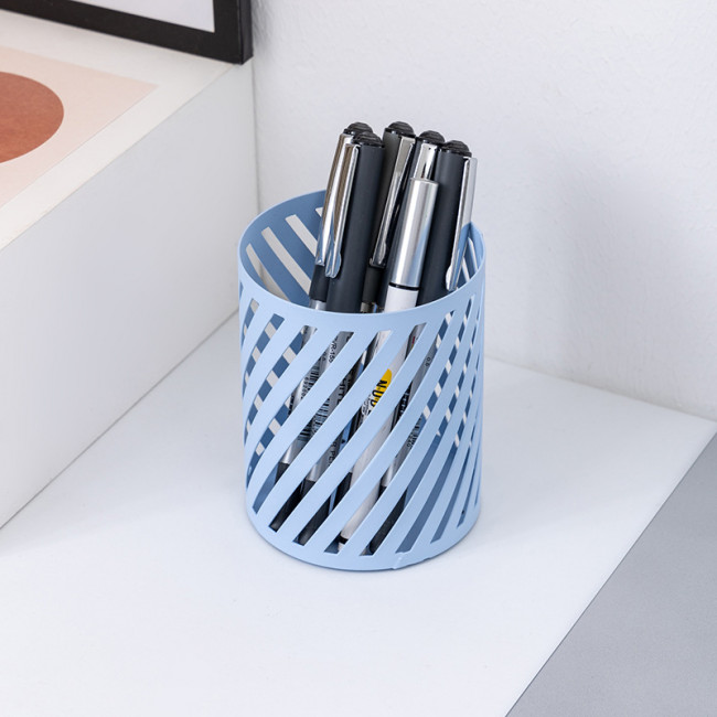 Стакан металлический для канцелярских принадлежностей 8х10см, пастельные цвета, ассорти, круглый MQ2501Round