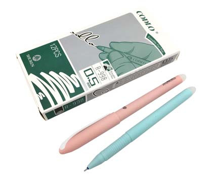 Ручка Шпион  "Пиши стирай" CODLO CD-165 с ластиком+термо (синяя) 0,5мм, цветной прорезин. корпус  R-998 (12/144/1728)