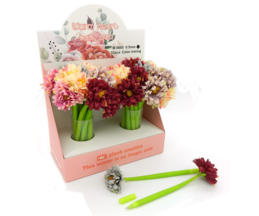 Ручка фигурная шариковая CO-16 "Цветы" (син) 0,5мм, прорезиненный корпус, цвет в ассортименте, в к/кор №M-6605 (32/960) Ручка фигурная шариковая CO-16 "Цветы" (син) 0,5мм, прорезиненный корпус, цвет в ассортименте, в к/кор №M-6605 (32/960)