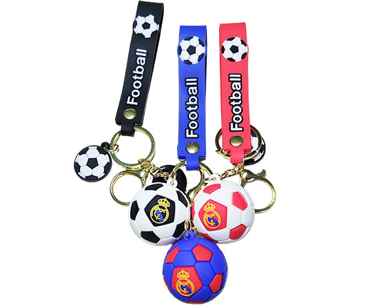 Брелок для ключей DE-322 "Футбольный мяч" резиновая фигурка 4см, с кольцом и карабином, цвета ассорти (1/50/300) Брелок для ключей DE-322 "Футбольный мяч" резиновая фигурка 4см, с кольцом и карабином, цвета ассорти (1/50/300)