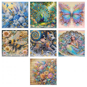 Алмазная мозаика 30*30см МИКС на подрамнике арт.3030