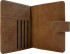 Обложка на паспорт WENZER OFFiCE, РФ Паспорт, на кнопке, коричневая, эко кожа