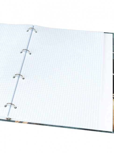 Тетрадь А4 120 клетка "Тропические листья - 5", на кольцах, Проф-Пресс/120-1552 (8)