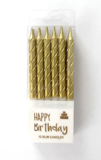 Свечи для торта "Витые" золото и серебро, Магистр/MAG-C12/221333 (24)