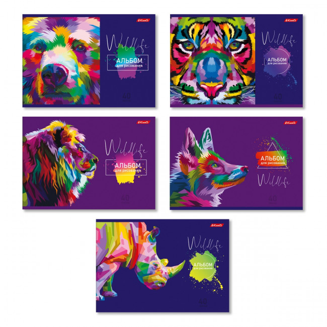 Альбом для рисования А4 40л скоба "Радужный зверь" "Светоч" (5/30) Альбом для рисования А4 40л скоба "Радужный зверь" "Светоч" (5/30)