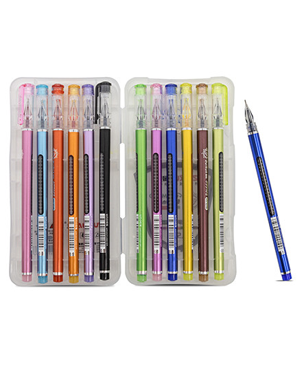 Набор ручек гелевых, 0.5мм 12шт CJ-253 HY1016-A "Diamond", Intelligent (1/6/1728)