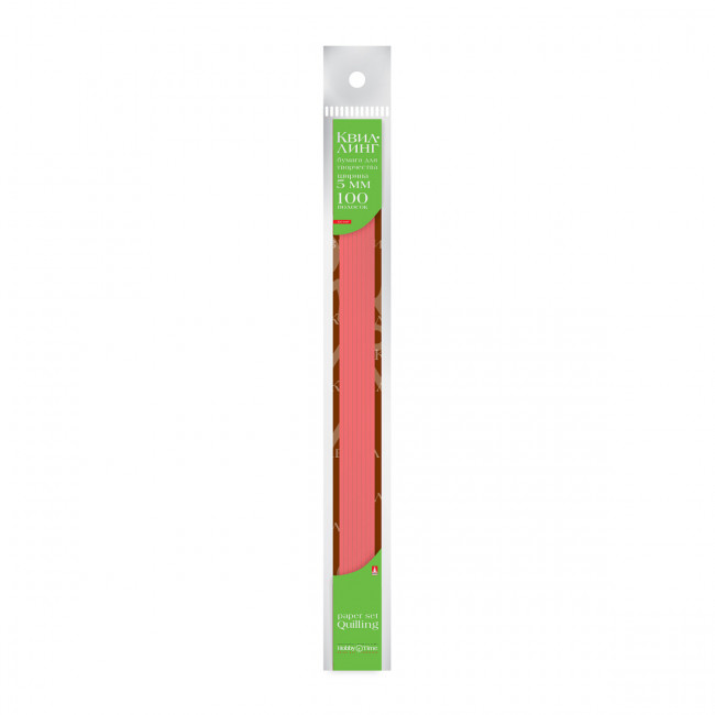 Бумага для квиллинга 5мм, 120г/м2, 100 полос, красная, BV/2-080/08