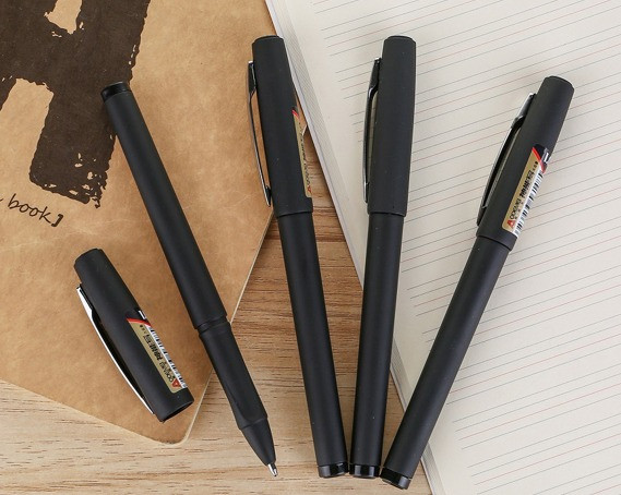 Ручка гелевая черн., 1,0мм, черный корпус, GP-9936 (12)