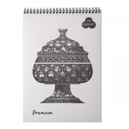 Блокнот А4 30л "Premium Snow" для пастелей, на пружине, белоснежный (5)