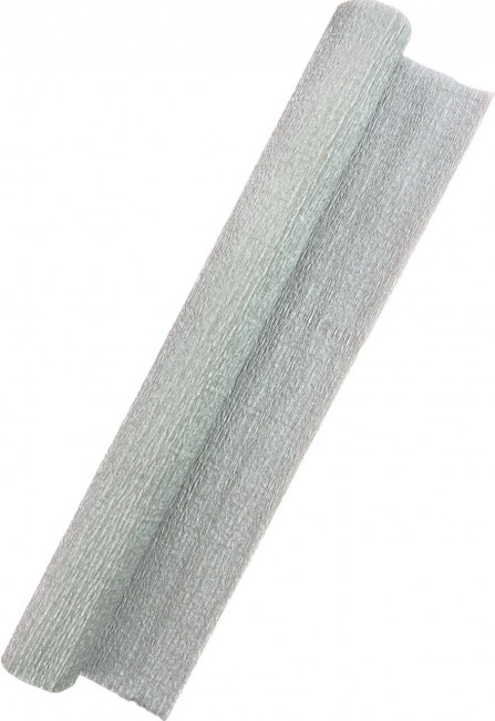 Гофрированная бумага плотная (флористическая 50мм х 250 мм,120 г/м2), светло-серый, ШК