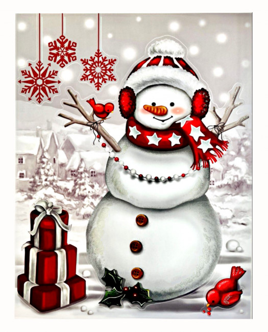 НАКЛЕЙКА ДЕКОРАТИВНАЯ, DARLENS «СНЕГОВИК», 300Х420 ММ, АССОРТИ (12) НАКЛЕЙКА ДЕКОРАТИВНАЯ, DARLENS «СНЕГОВИК», 300Х420 ММ, АССОРТИ (12)