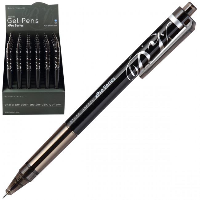 Ручка гелевая автоматическая 0,5мм синяя "xPro", BV/20-0394/11 (36)