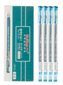 Ручка гелевая 0,38мм синяя ZUIXUA/CS801Blue (12)