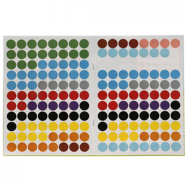 Книга-активити с наклейками «Синий трактор. Цвета и формы» из серии "100 многоразовых кружочков". Формат: 210 х285мм 16стр, Умка