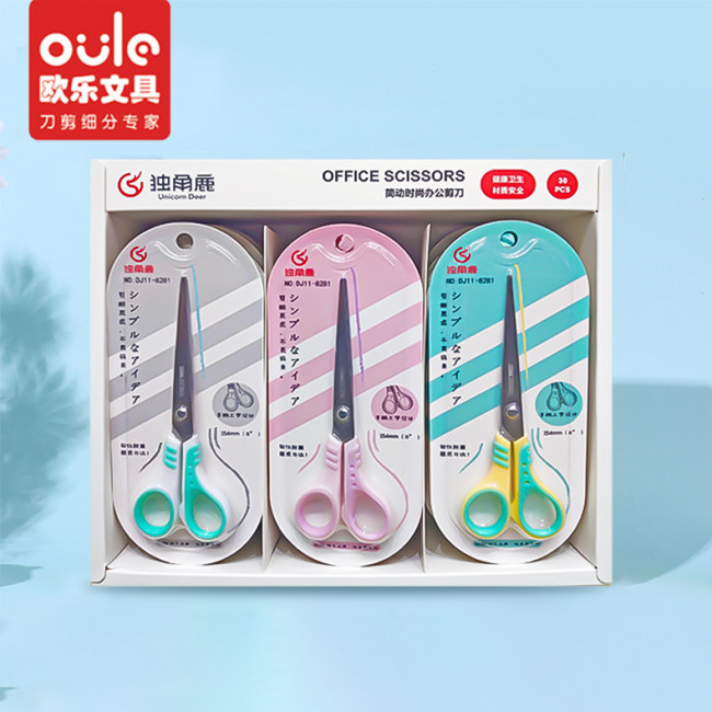 Ножницы 154 мм, нержавеющая сталь, резиновые вставки, OULE/DJ-8281 (30) Ножницы 154 мм, нержавеющая сталь, резиновые вставки, OULE/DJ-8281 (30)