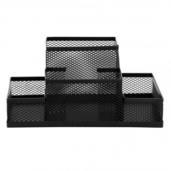 Подставка для канц.пренадлежностей, 4 отд., металлическая, черная, WENZER OFFiCE /9003 Подставка для канц.пренадлежностей, 4 отд., металлическая, черная, WENZER OFFiCE /9003