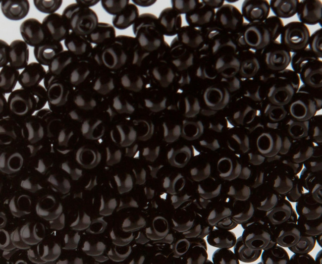 Бисер Чехия "GAMMA" круглый 2   08/0   2.9 мм    5 г  1-й сорт H660mat черный мат. ( 23980/1 )