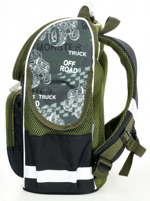 Рюкзак Schoolformat BASIC MONSTER TRUCK 17 л черн. 38х28х16 см жестк. каркас 1 отд. молния д/мальчиков