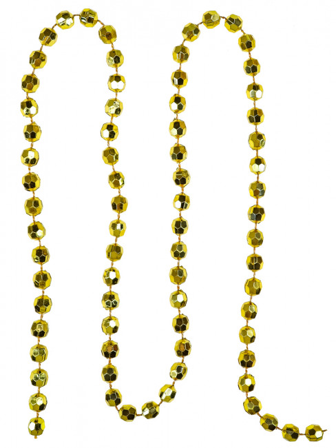 Бусы 10м золотистые "Торжество" на ёлку, MILAND/НУ-3404