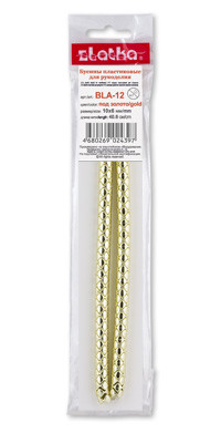 Бусина 10 x 6мм под золото,  пластик, Zlatka/BLA-12 (золото)