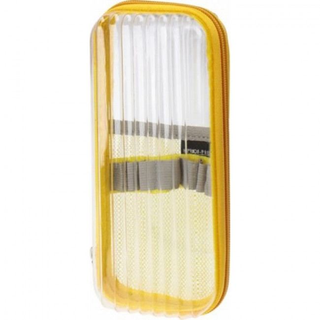 Пенал 210х85мм на молнии, прозрачный, сетчатый "Яркое солнце", Profit/ПН-2111 Пенал 210х85мм на молнии, прозрачный, сетчатый "Яркое солнце", Profit/ПН-2111