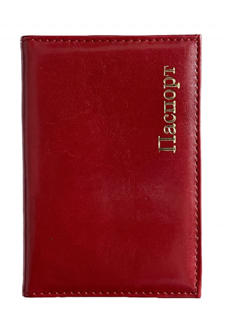 Обложка на паспорт WENZER OFFiCE, Паспорт мал ф/з, красный, эко кожа