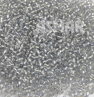 Бисер "ASMAR" размер №8, вес: 450 г, серебристый, внутреннее серебрение