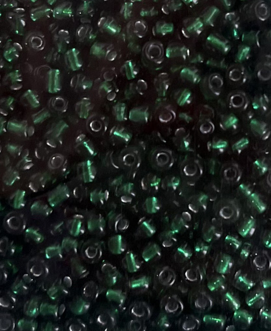 Бисер "ASMAR" размер №8, вес: 450 г, изумрудный, внутреннее серебрение, AR-20095