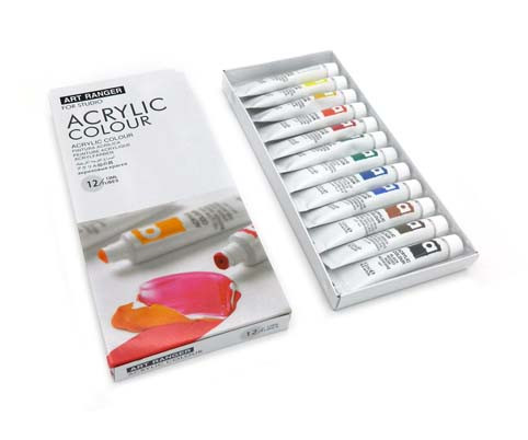 Краска  акрил.12мл 12 цв.в тюбиках в картонной коробке MAGI-WAP, CC-38/BZ-57 (1/6/48)