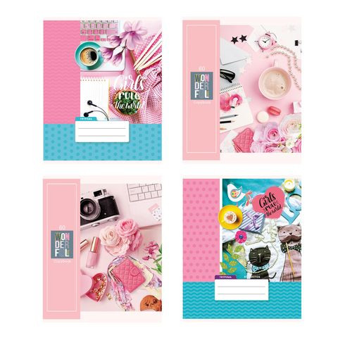 Тетрадь общая А5 скоба 60л. клетка "Утренняя дымка" (ассорти) BG (10/80) Тетрадь общая А5 скоба 60л. клетка "Утренняя дымка" (ассорти) BG (10/80)