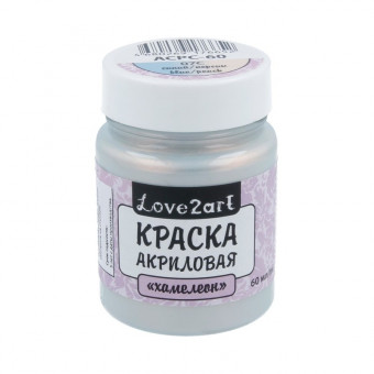 Краска 60мл акриловая для декора, хамелеон синий/персик, Love2art/ACPC-60 07С